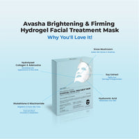 Avasha Brightening & Firming Hydrogel Facial Treatment Mask ( Pack of 5)
